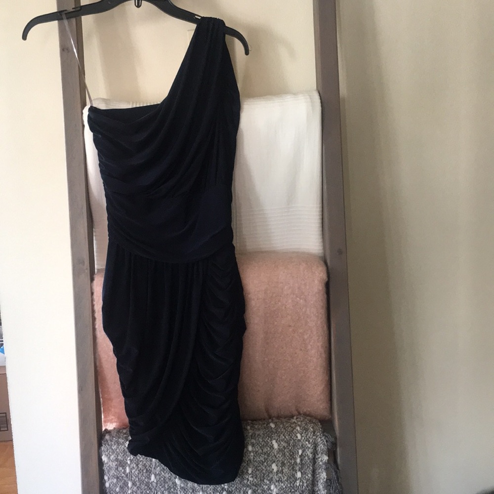 Off the Shoulder Navy Dress